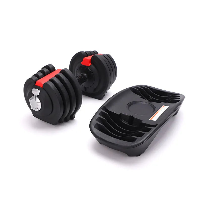 Adjustable household dumbbell with automatic fast weight adjustment, 18KG or 40LB, silicon steel sheet enhanced nylon ABS