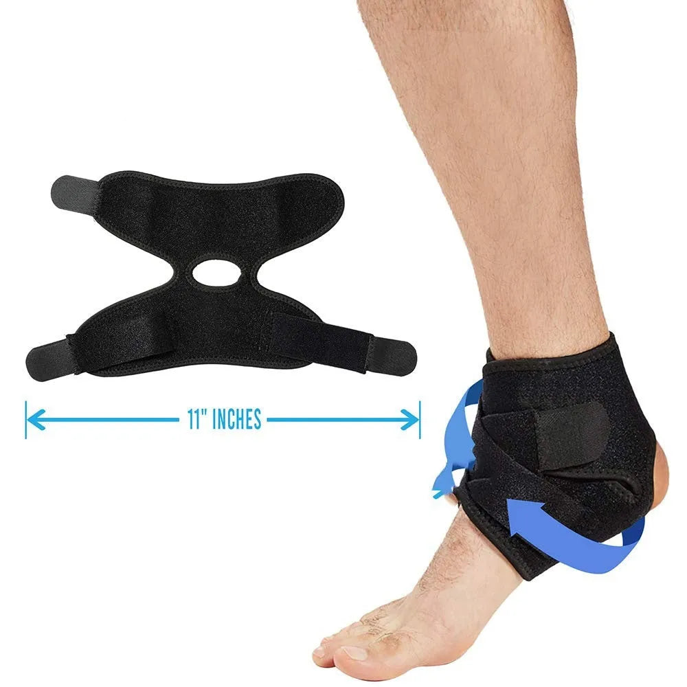 Black sports ankle support protective gear for basketball, football and running activities