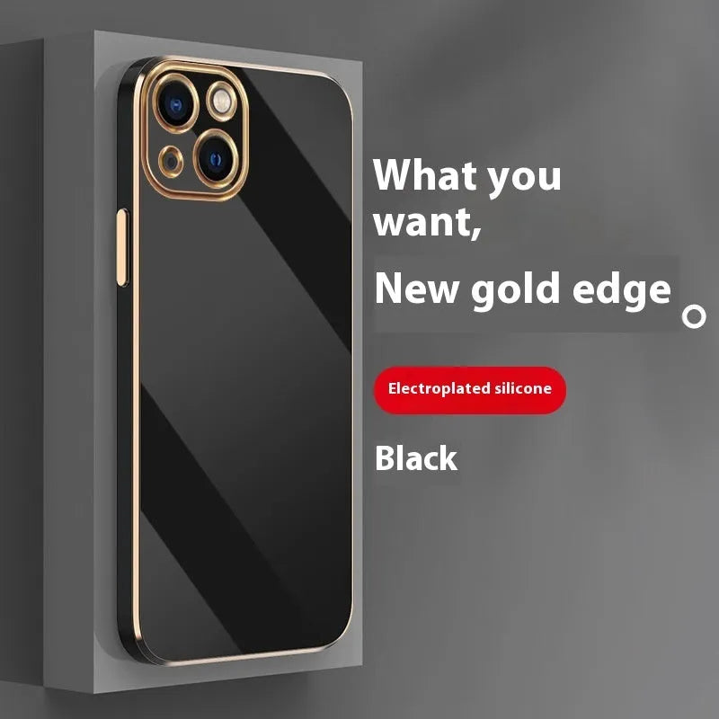 6D straight edge electroplating TPU phone case for iPhone in mint green colour.
