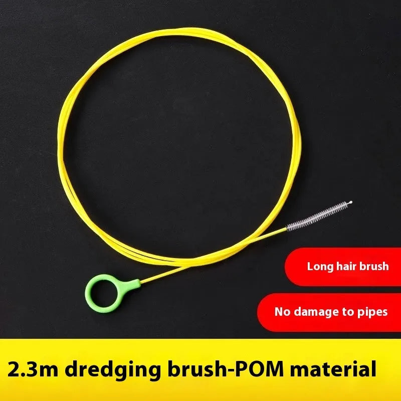 Yellow plastic car wash brush drainage facility tool for automobile skylight door drain holes 2.3 metres