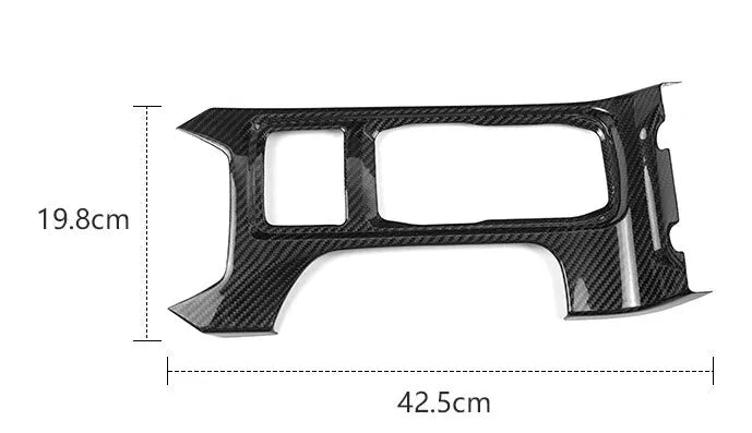 Gearshift panel sticker for 2021 Subaru WRX RX S4 in carbon fibre texture finish with 3M adhesive backing