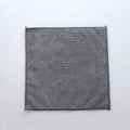 Grey square microfiber kitchen cleaning cloth for oilproof pot and bowl cleaning.