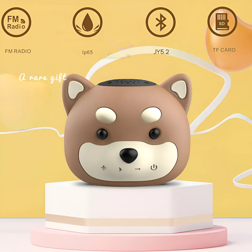 Cartoon cute owl Bluetooth speaker made of ABS silicone in brown colour