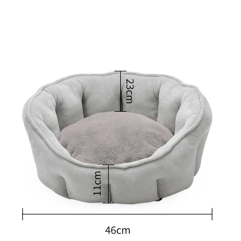Plush thickened cat kennel mat house with removable hammock in grey green pink yellow colours