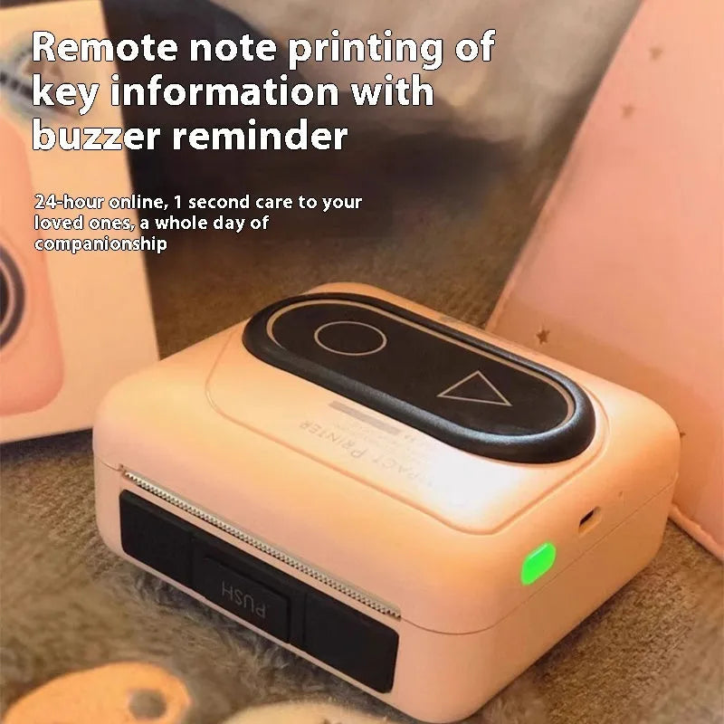 Portable avocado green Bluetooth thermal mini printer for mobile phone photo and text printing