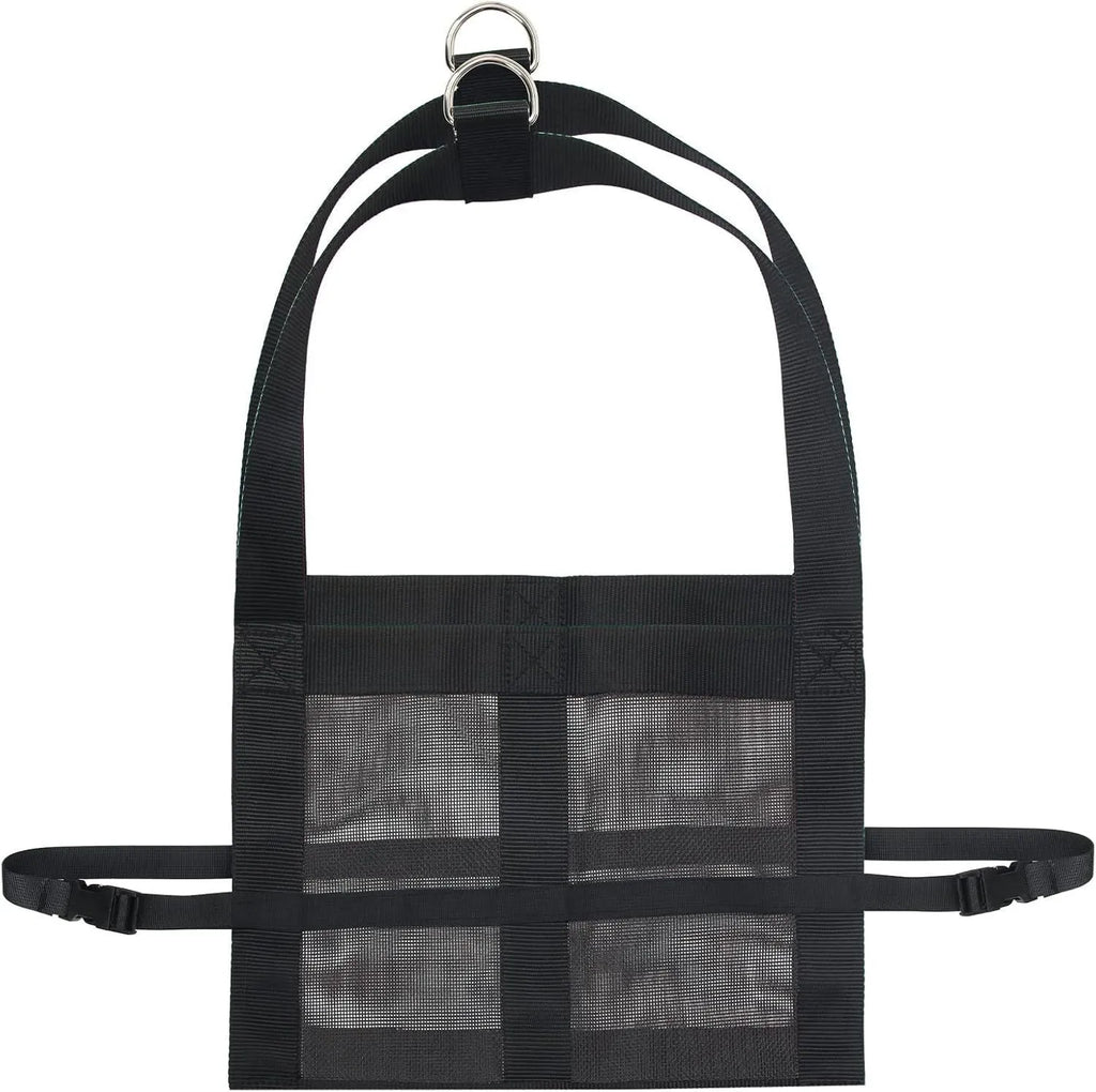 Black calf and large dog weighing sling measuring 35cm by 150cm with four connection points