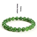 Natural Jasper ball bracelet on Hetian jade strand, showing polished beads in one of five available sizes.