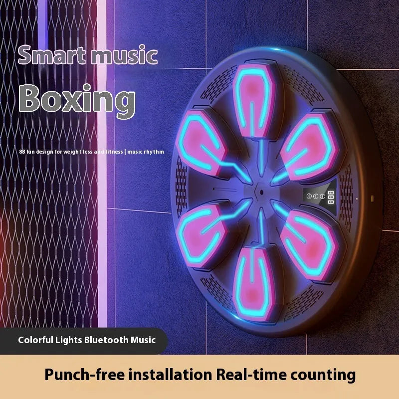 Black electronic music boxing machine wall target for home fitness training with USB charging