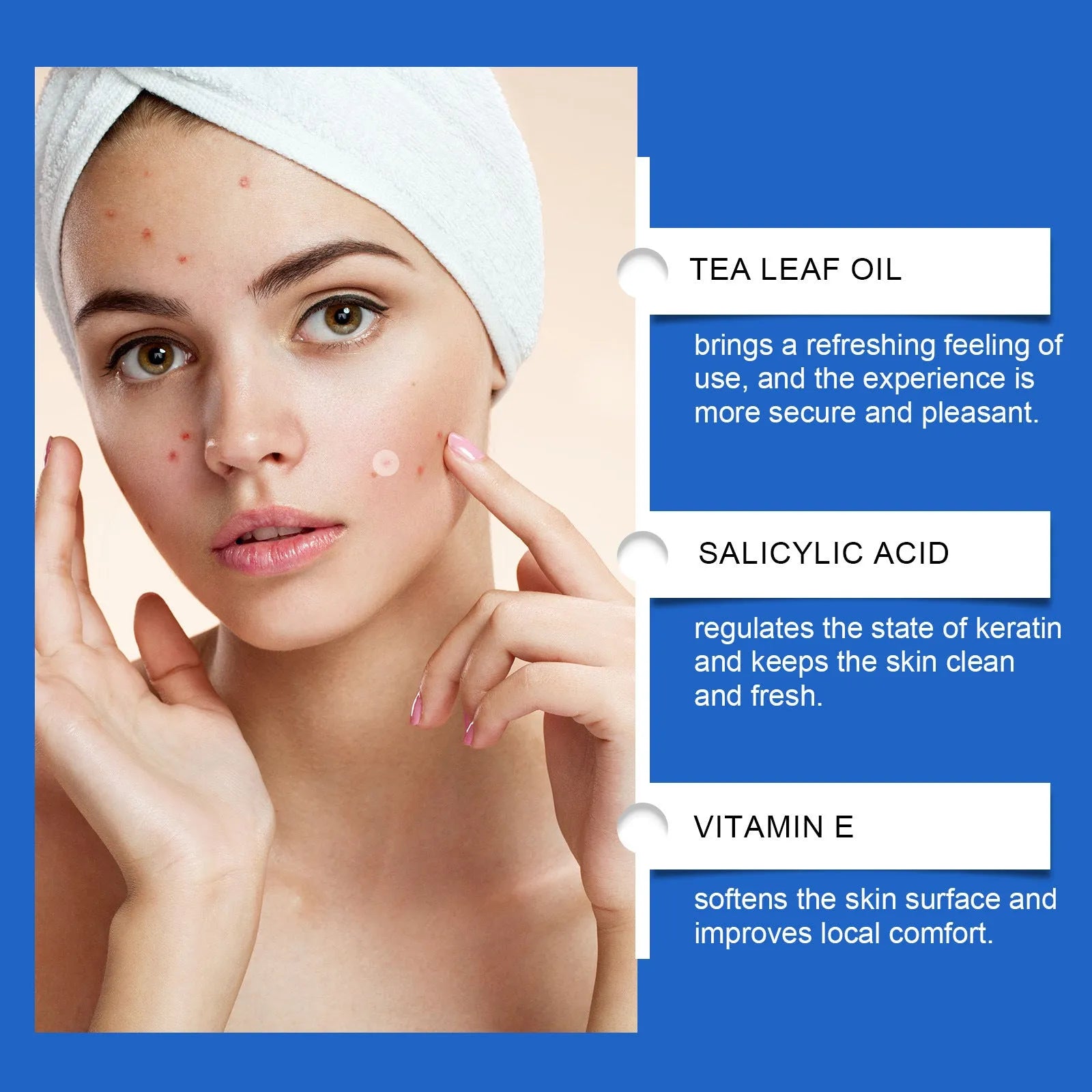 216-count acne patches with tea tree oil and vitamin E for facial care