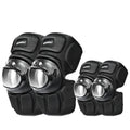 Set of off-road motorcycle knee pads and elbow pads made of stainless steel, one size, fall protector for motocross riding