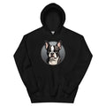 Black polyester falling shoulder loose fit hoodie for women with front pocket