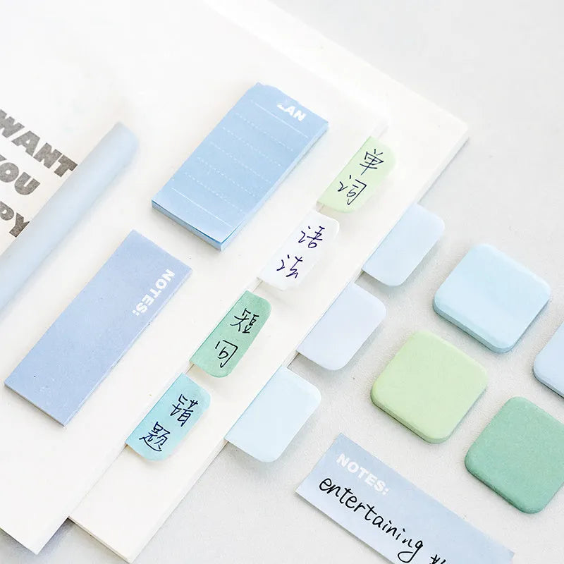 Eye shadow box post it sticker pack with 210 sheets in 7 colours, 102x102mm paper sticky notes