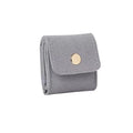 Soft microfiber ring buggy bag in Japanese style with leather-like finish, beige colour, closed view