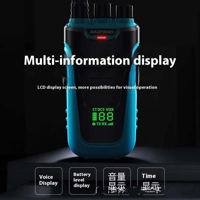 Red and yellow high-power 10W hotel restaurant beeper intercom with USB charging port.