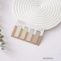 Set of four miniature magnetic bookmarks in Morandi colours: soft evening breeze, Lanshan breeze, gentle twilight, quiet distance.