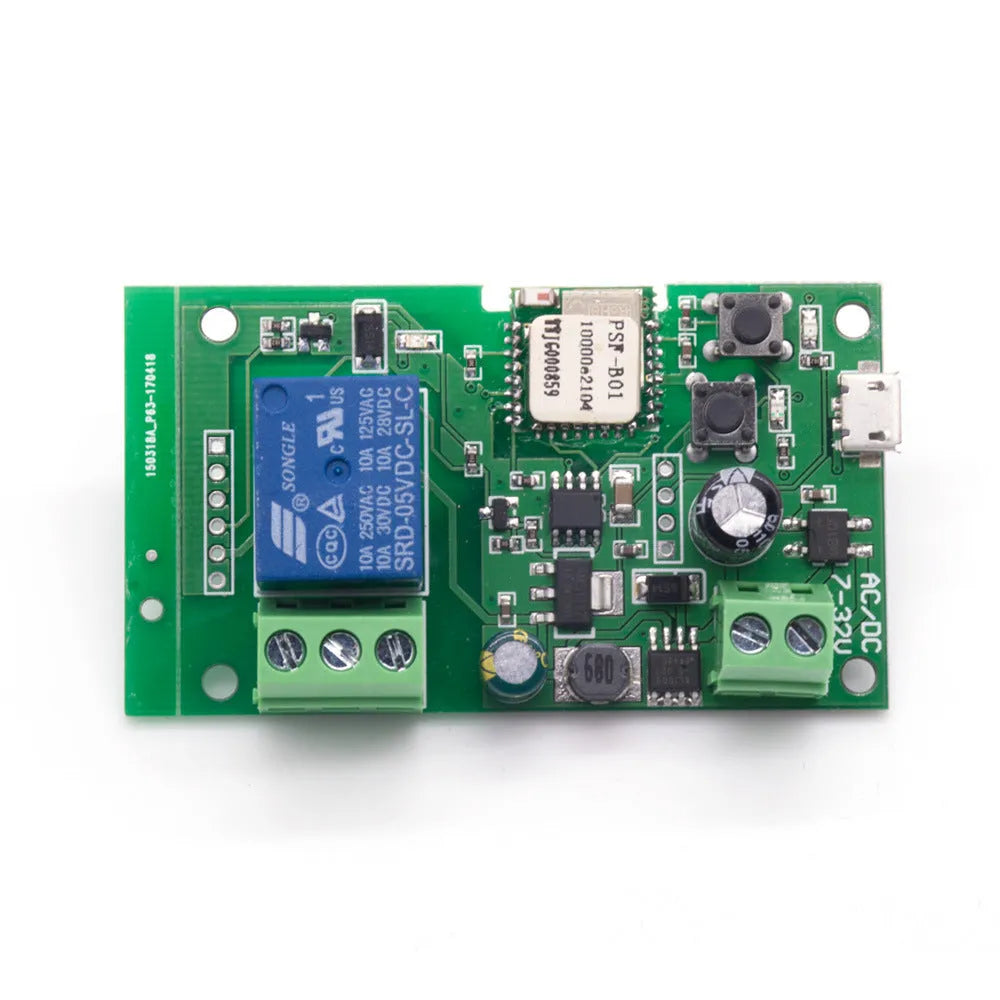 SMG-WF01 series 1 way relay module with USB port and PCB antenna