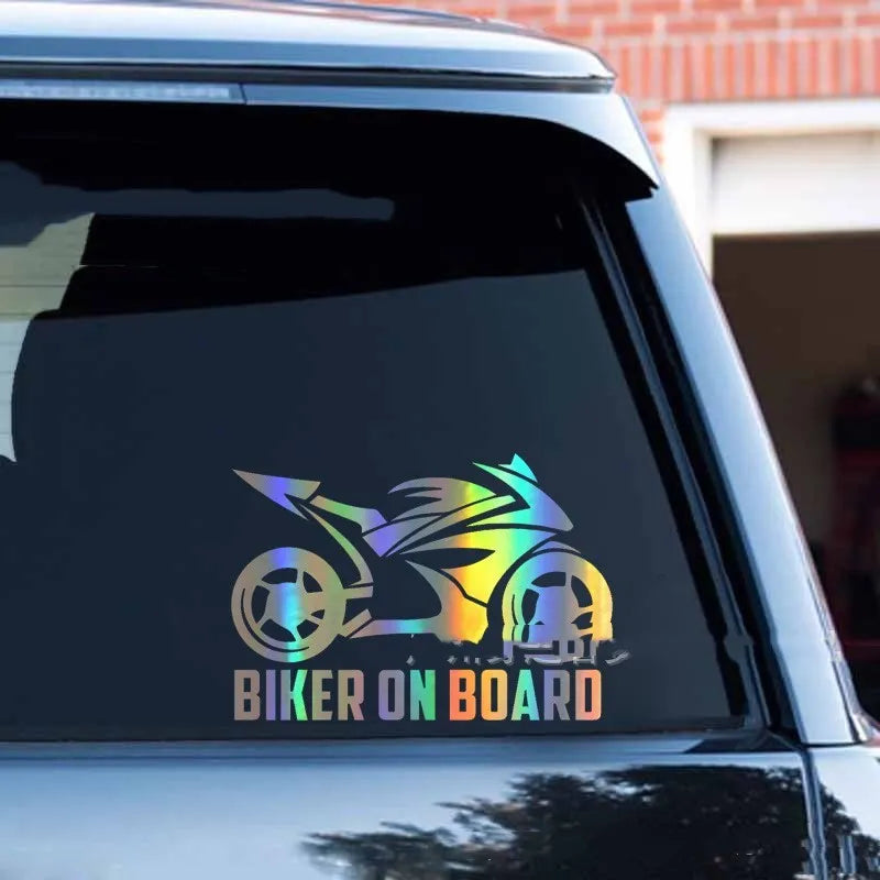 Motorcycle and car reflective safety stickers in various colours and two size options