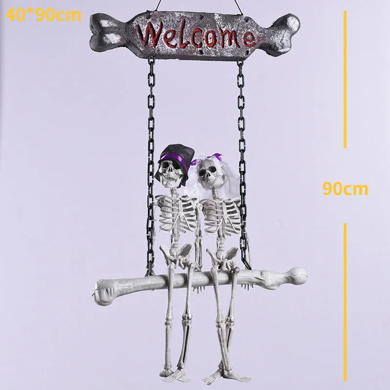 Bride and groom welcome door plate pendant in G01 size, cloth Halloween ornament