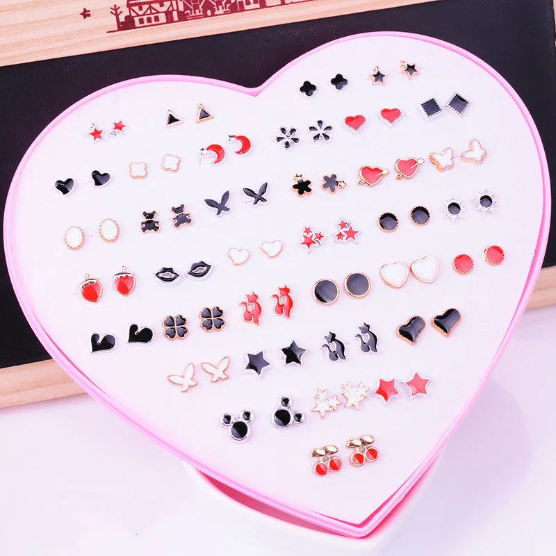 Children's earring set for little girls with soft pottery Japanese Korean style in Colour24