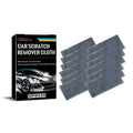 Pack of twelve white car scratch remover cloths each measuring 10 by 20 centimetres