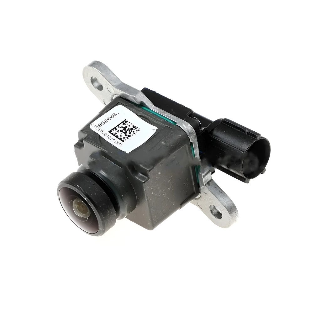 Black plastic rear view reversing camera for Dodge RAM trucks with rotating mount.