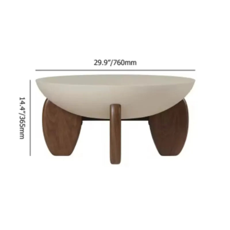 White solid wood coffee table with adjustable height and storage drawers