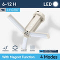 Rechargeable camping lamp with magnetic base, 150lm output, 24 XPE lamp beads, 62x62x135mm