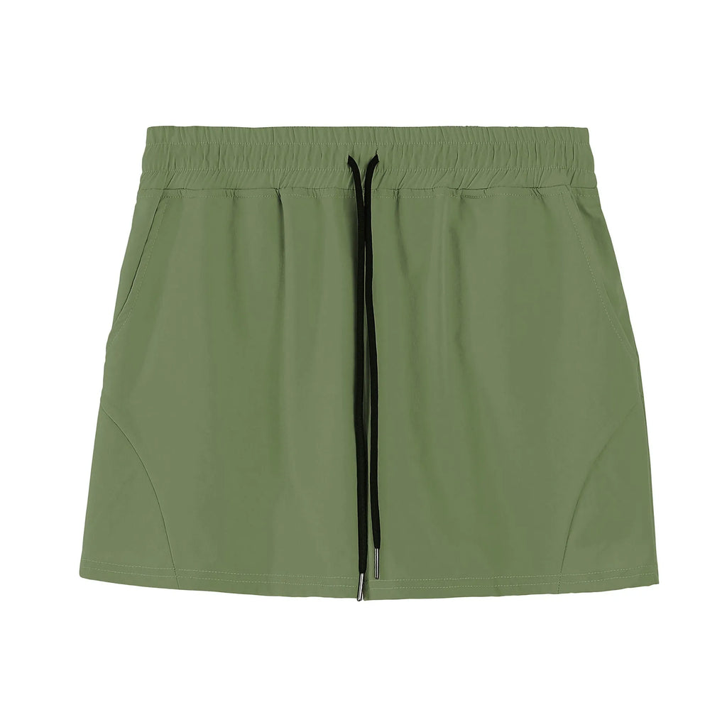 Men's thin grey polyester basketball shorts with an elastic waistband.