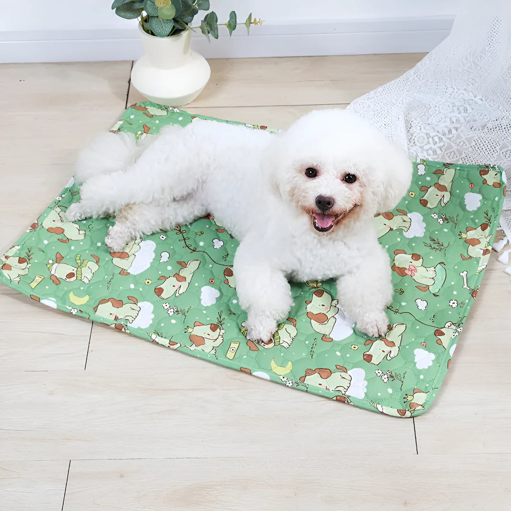Reusable washable pet urine pad in animal world pattern with waterproof gasket