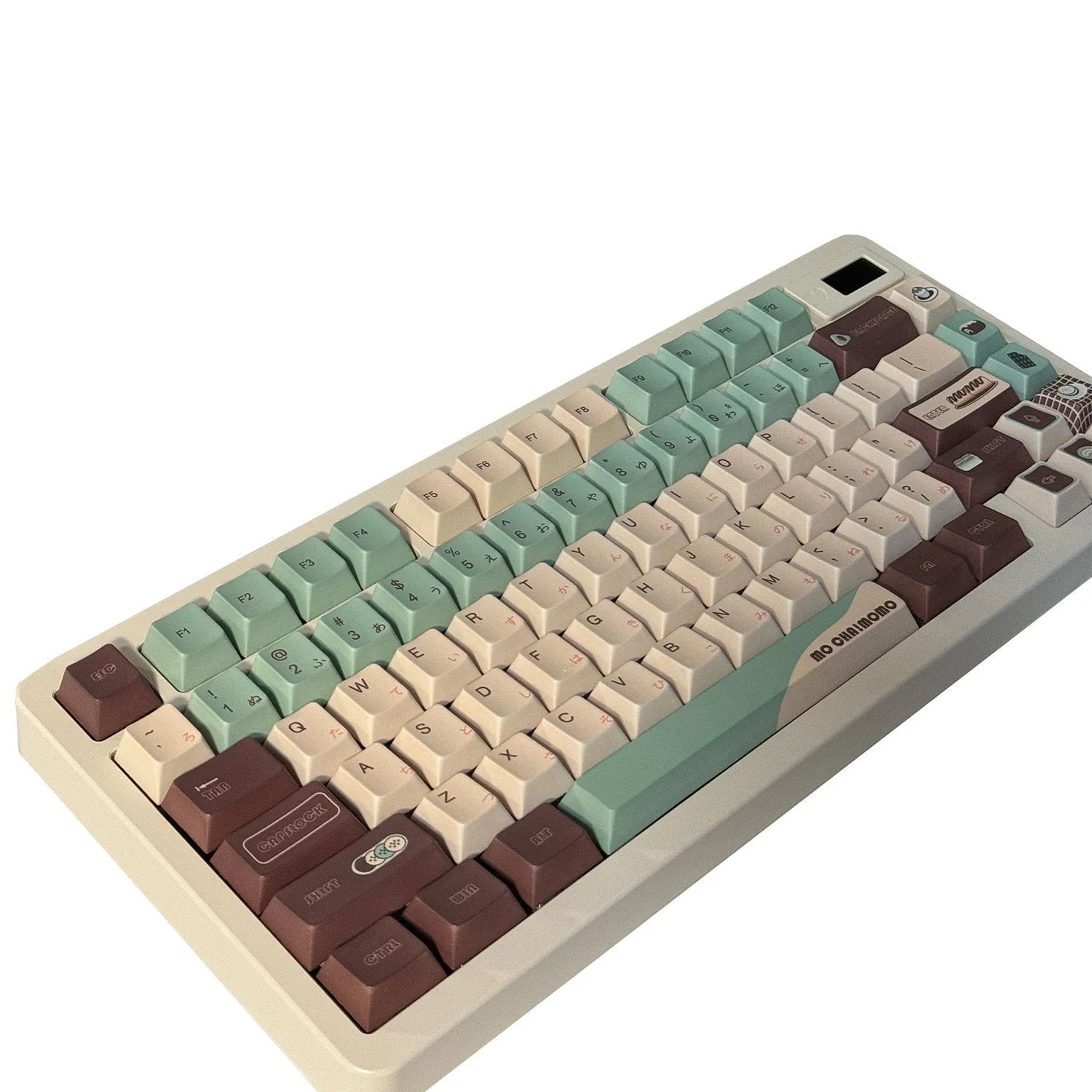Craft Key CAP ergonomic mechanical keyboard keycaps in Matcha Theme colour with sublimation design.