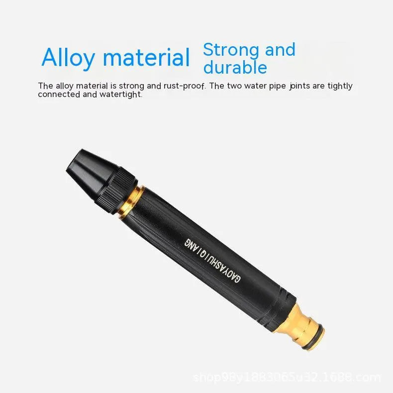 Black diamond alloy car washing gun with straight spray design for vehicle and household cleaning