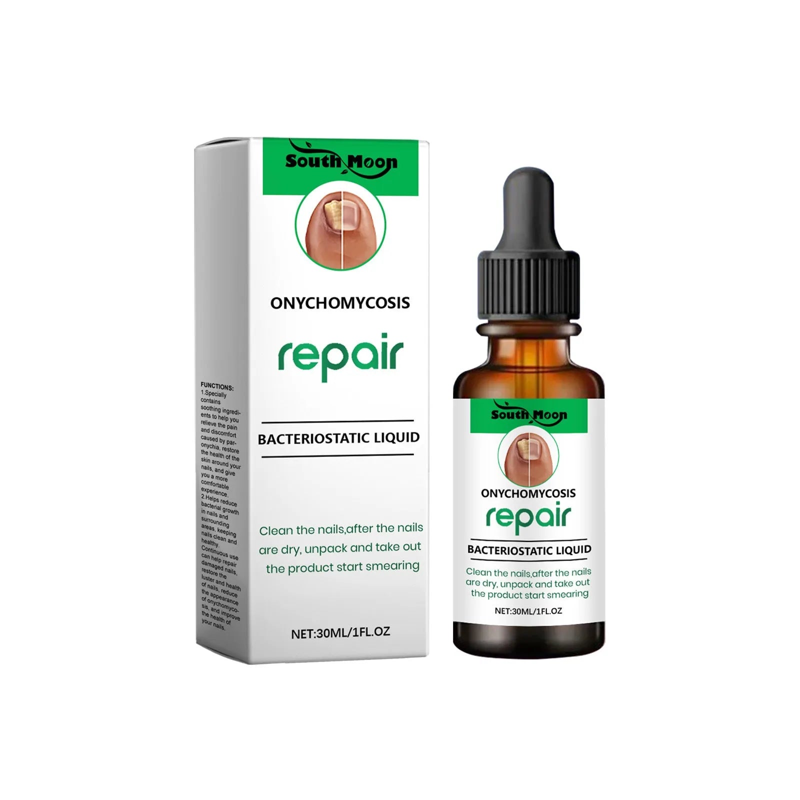 30ml bottle of gentle nail care nursing solution for daily cleaning and cuticle treatment