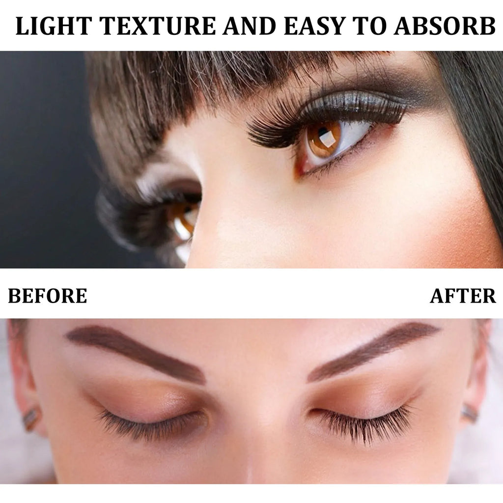 3ml bottle of black eyelash growth serum with applicator brush for natural curly lashes