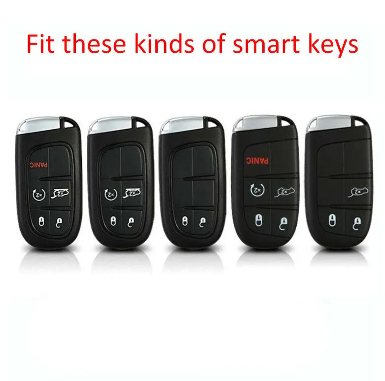 Silicone and carbon fibre pattern protective case for a Dodge Chrysler Fiat remote car key fob