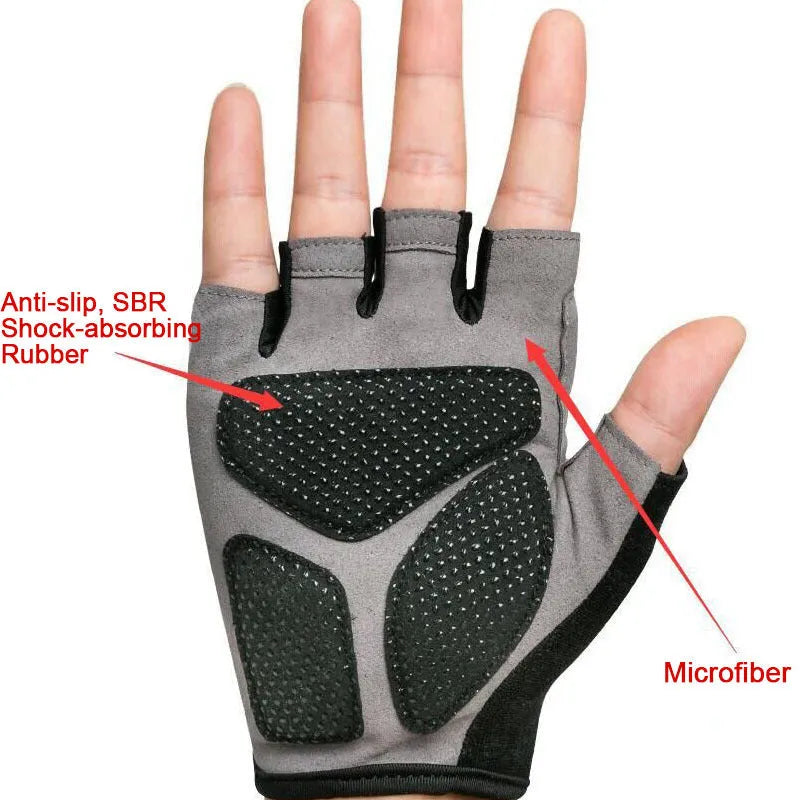 Auto sensing sport riding gloves with LED lights, anti-skid, available in black or white, sizes M L XL