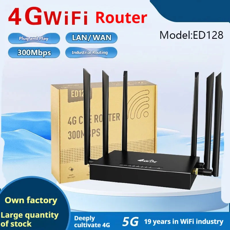 Industrial iron box 4G 3G router with multiple antenna and power supply configurations