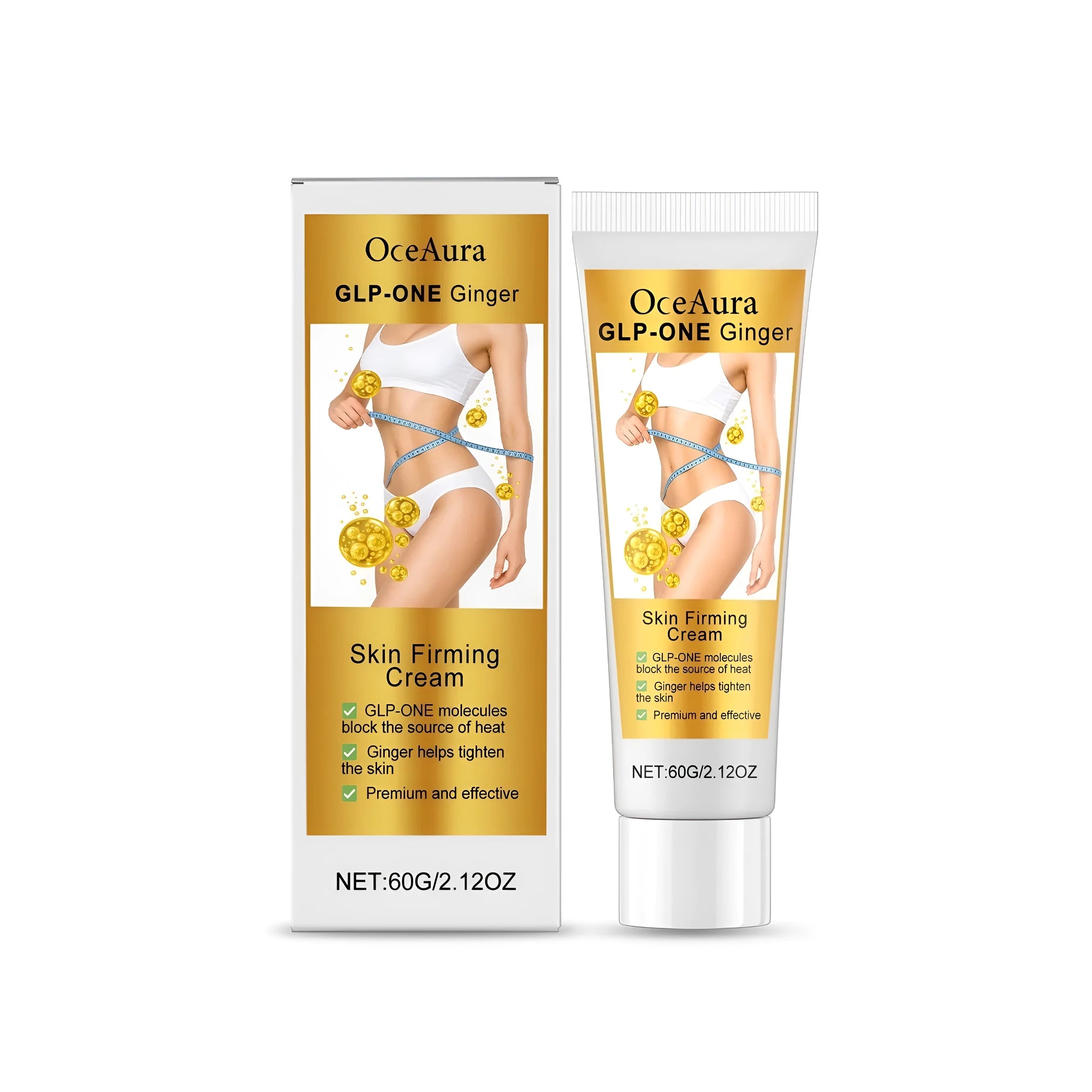 60g jar of ginger skin firming cream with acetyl hexapeptide-8 peptide formula