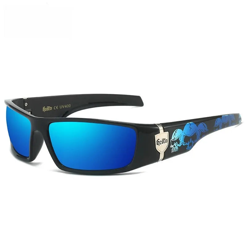 Bandit style hip hop sunglasses model G613 with box frame and polarised PC lenses in various colours