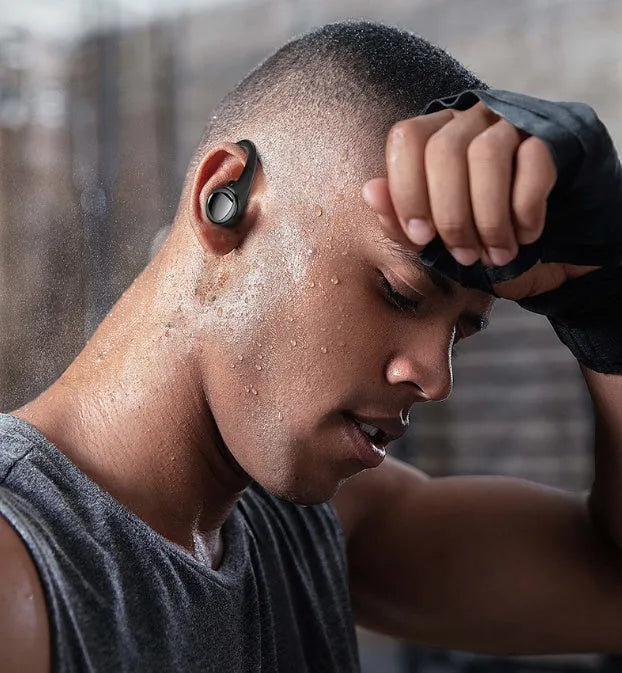Black or silver true wireless Bluetooth in-ear headphones with 15-hour battery life