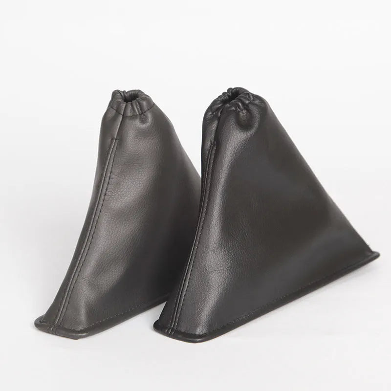 Black leather shift lever dust cover for Toyota Corolla manual transmission