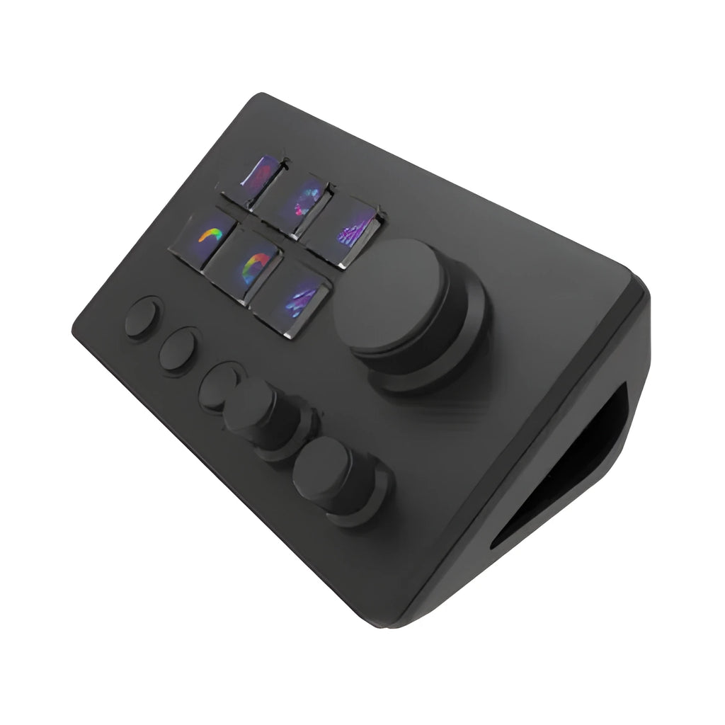 Visual Keyboard N3 programmable macro keypad in black or white with silica gel keys and USB cable.