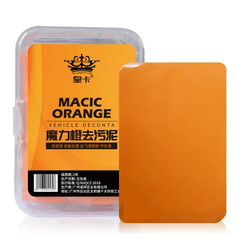 Orange volcanic mud clay bar 100g for car paint decontamination and iron powder removal