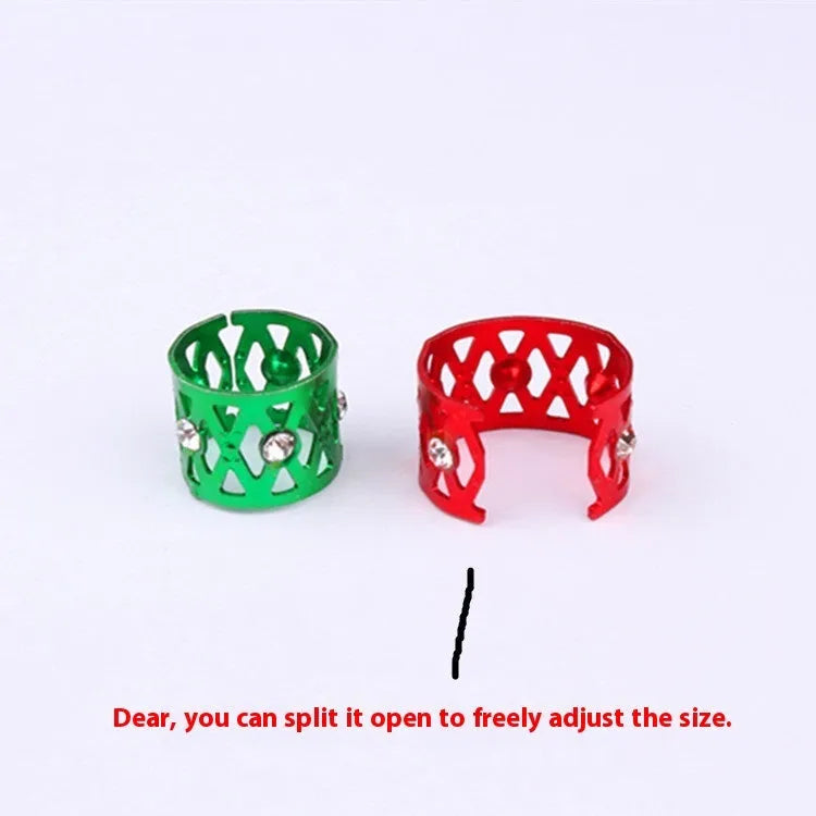 Aluminium hair ring with hollow jewelled crown design for wig decoration