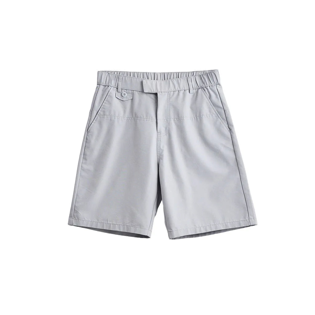 Men's light blue cotton blend casual loose-fit shorts for summer wear