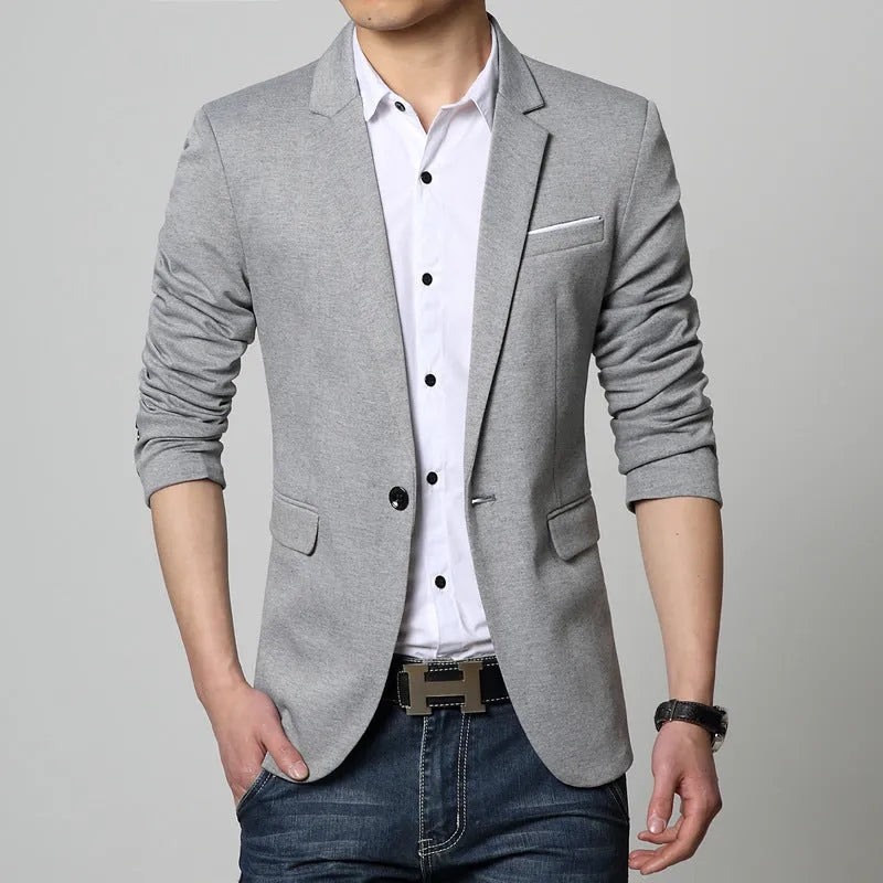 Slim-fit synthetic best man jacket in black, long sleeves, three-dimensional patch pockets, regular length, front view