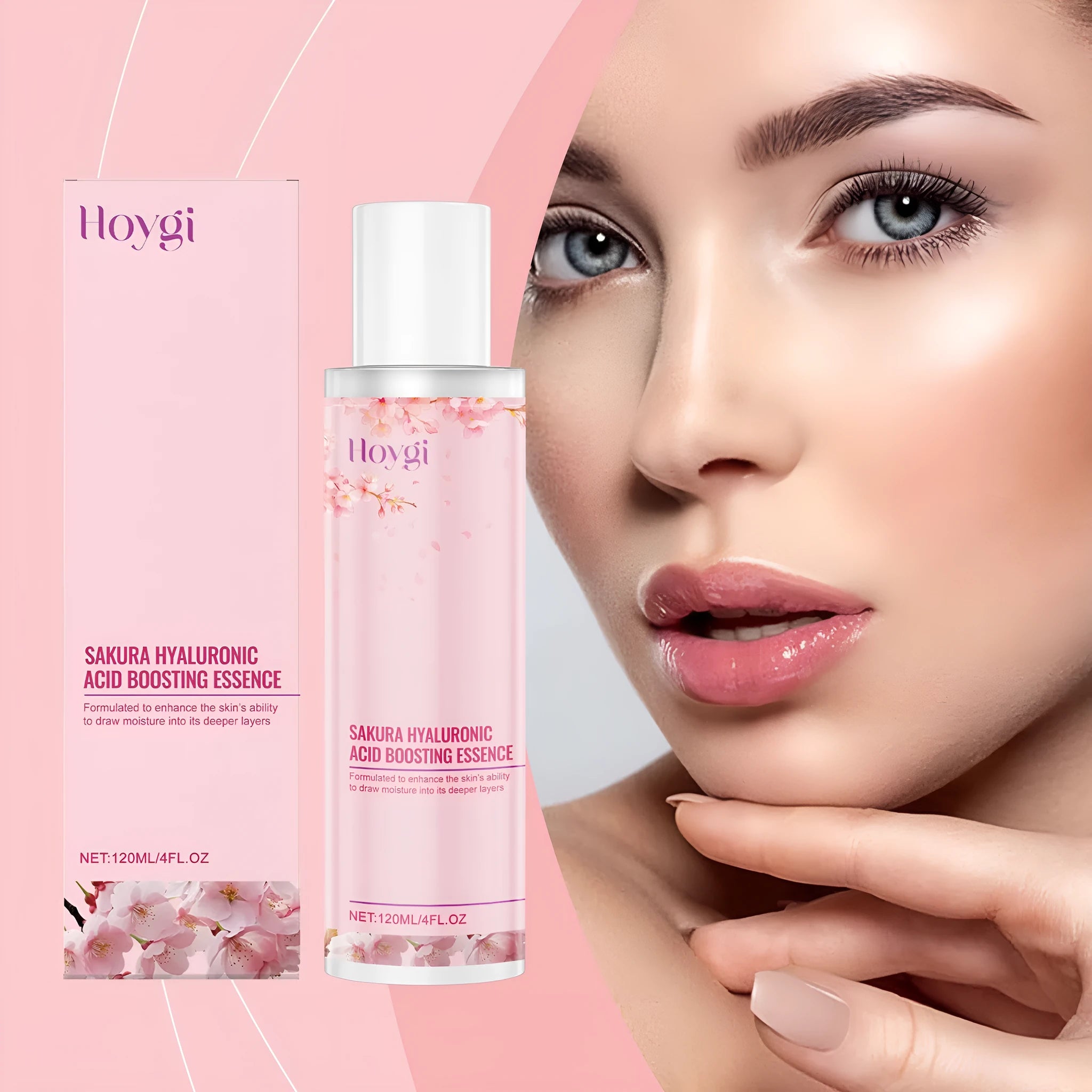 120ml bottle of Hyaluronic Acid and Cherry Blossom Extract Skin Moisturising Lotion