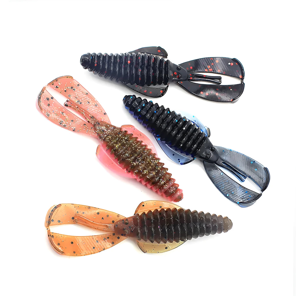 PVC fishing soft bait lures in 8cm and 12cm sizes showing colour variations 1-12