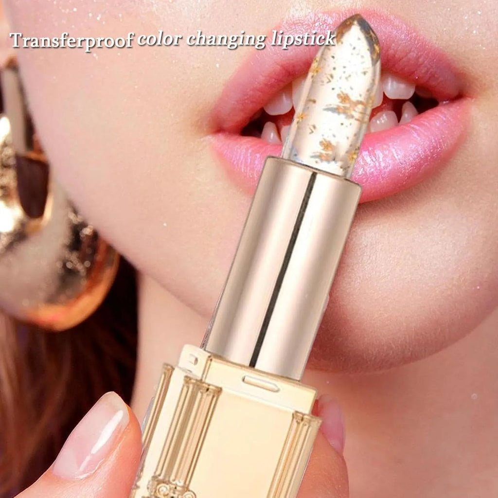 Temperature change lip balm with transparent colour-changing formula in 3.5g size