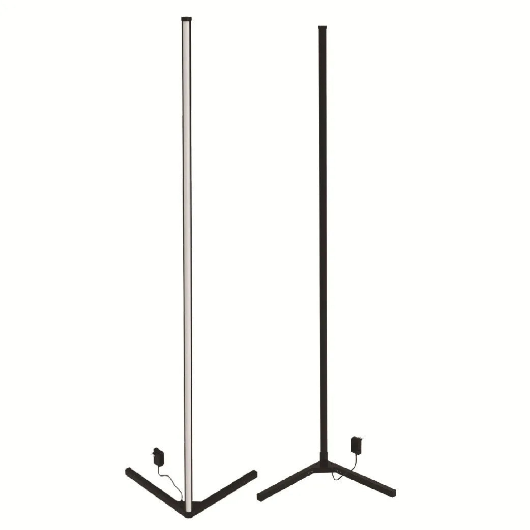 Black Symphony RGB floor lamp with aluminium body and silicone shade
