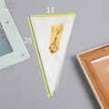 Triangle-shaped clear OPP plastic packaging bags with tie wire closures for holiday gifts